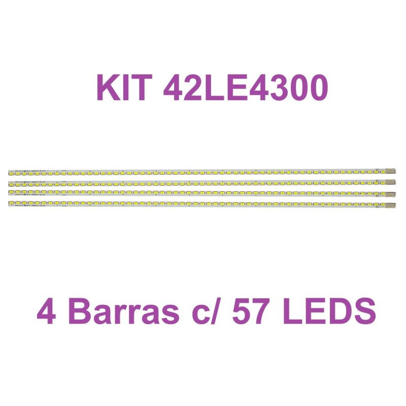 Só Tudo KIT BARRAS DE LED PARA TV LG 42LE4300